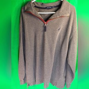 XL Men's Gray Nautica Long Sleeve Pull Over (Half Zip) NWOT!